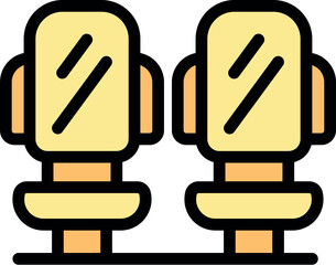 Comfortable seats inviting passengers to sit and relax during their journey on a bus or train