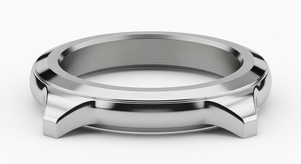 Sleek and Modern Silver Metal Bezel Ring for High-Tech Designs