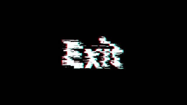 Futuristic &ldquo;Exit&rdquo; Glitch Typography with RGB Split Effect