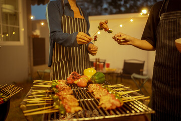 BBQ, Grilling, Outdoor Party, Skewers, Backyard Party