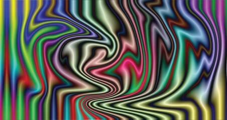 Colorful geometric abstract vector background with wavy lines and retro pattern design