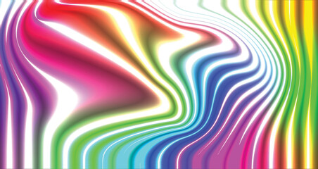 Colorful geometric abstract vector background with wavy lines and retro pattern design