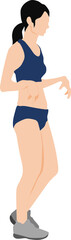 陸上競技をする女性のイラスト