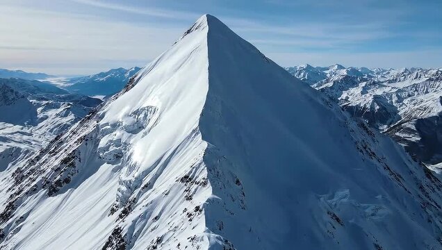 Conquering the Summit: Extreme Mountain Climbing on a Knife-Edge Ridge | Epic Winter Expedition