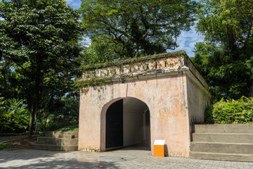 Fototapeta premium Fort Gate located inside the Fort Canning Park in Singapore.