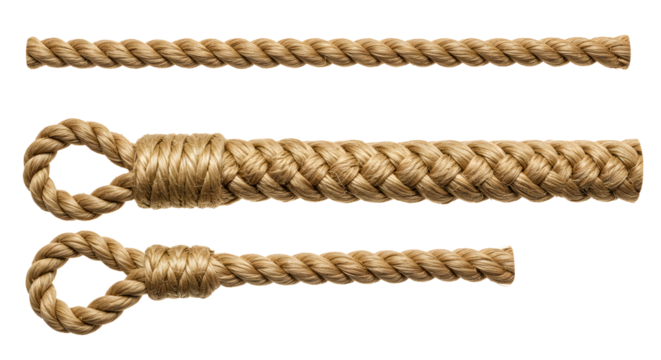 Strong natural fiber rope details showcase texture and binding, perfect for nautical, adventure, or industrial themes