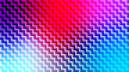 Cool Blue-Purple Zigzag Neon Strips Gradient Effect Abstract Graphic with Luminous Glow for Cosmic Themes