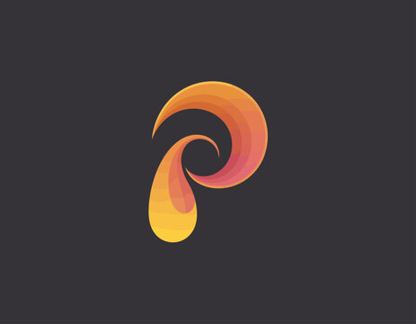A vibrant and dynamic logo design featuring a flowing shape in warm gradients representing creativity, innovation, and modern branding ideals. Perfect for businesses.