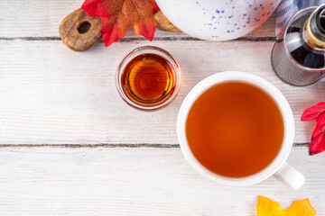 Sweet refreshing Maple hot Tea Drink