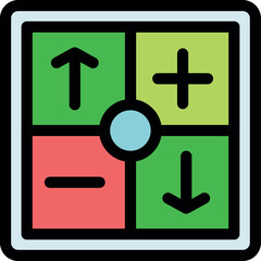 Colorful swot analysis matrix illustrating strengths, weaknesses, opportunities, and threats for strategic business planning and decision making