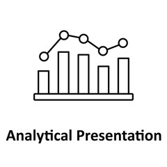 Analytical Presentation Vector Icon which can easily modify or edit