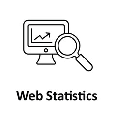 Web Statistics Vector Icon which can easily modify or edit