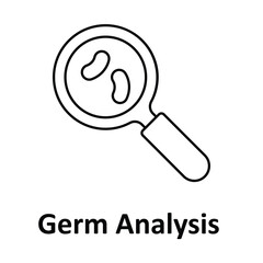 Germ Analysis Vector Icon which can easily modify or edit