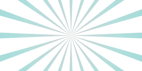 Soft Blue Sunburst Rays Radiating from Center on White Background Abstract Graphic Design Element radial
