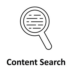 Content Search Vector Icon which can easily modify or edit