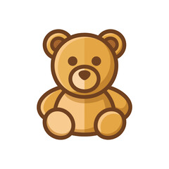 Teddy bear Icon on White Background Vector Art Illustration on white background.