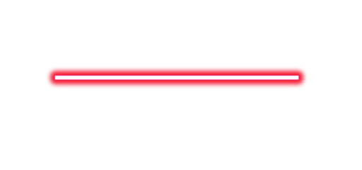 Red glowing horizontal laser beam with a distinct white core stripe, emitting vibrant light, signifying connection, technology, futuristic energy, and warning on a clean background