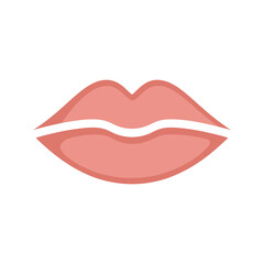 Kissing lips Icon on White Background Vector Art Illustration on white background.
