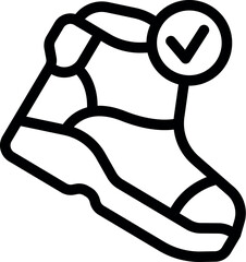 Hiking boot successfully passing quality control, ensuring reliability and safety for outdoor activities