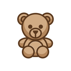 Teddy bear Icon on White Background Vector Art Illustration on white background.
