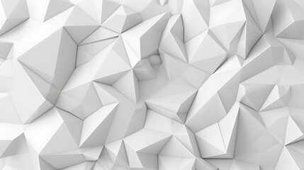 Fototapeta premium ultra high resolution abstract white polygon background featuring subtle geometric triangular facets and soft shadows for modern design use abstract geometric background vector