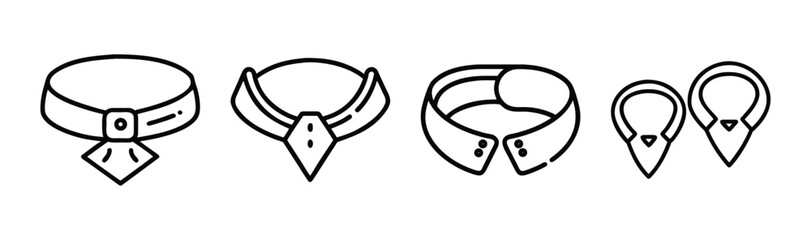 Collection of vintage collar pins and accessories for men's formal wear styles