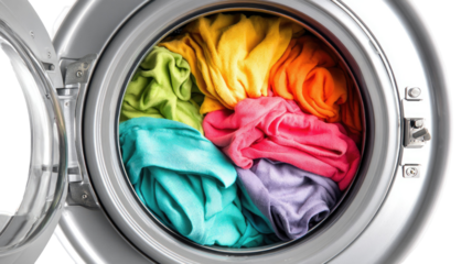 Isolated front-load washing machine appliance for household laundry and clothes