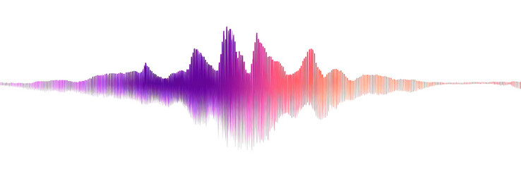 Abstract waveform with gradient colors on black background