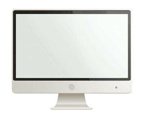 Sleek, modern desktop computer monitor with a clean white screen