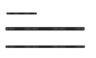 Carbon fiber sticks, horizontal. On isolated transparent background.