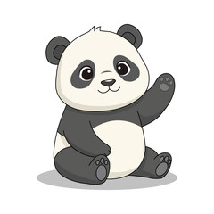 Cute Baby Panda Cartoon Vector Illustration – Adorable Wildlife Animal