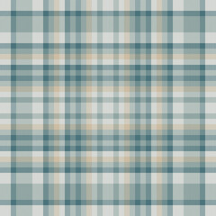 Pixel tartan pattern seamless, cutout texture fabric vector. Festival textile background plaid check in pastel and cyan colors.