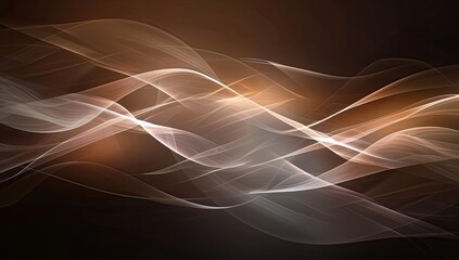 Abstract brown light streaks flow for backgrounds or web use, calm gradient tones