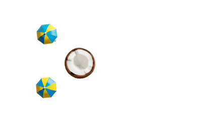 Three colorful balloons and a beach ball beside a vector kite illustration, representing a global...