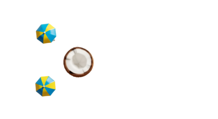 Three colorful balloons and a beach ball beside a vector kite illustration, representing a global concept on a blue sphere design