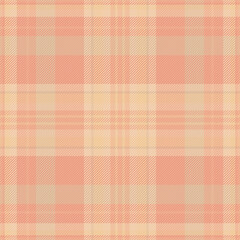 Pajamas plaid pattern seamless, picture check textile background. Festival tartan fabric texture vector in orange and dark salmon colors.