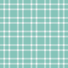Give tartan fabric plaid, curve background texture pattern. Chinese new year check textile seamless vector in teal and white colors.