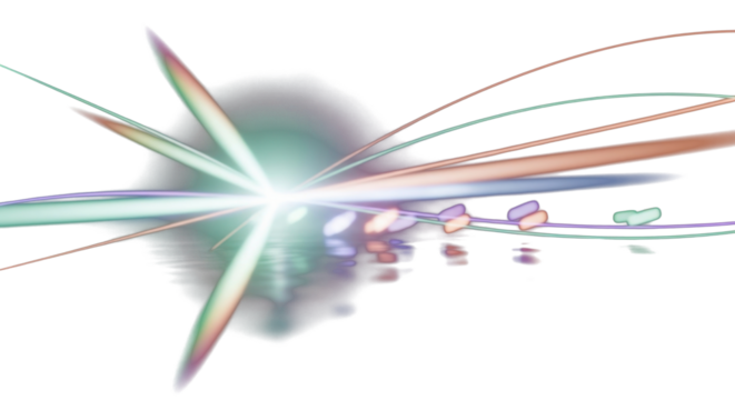 Soft pastel holographic light flares in mint, peach, lilac, and sky blue tones on dark background, dreamy blurred reflections, ethereal cinematic mood. clean PNG