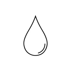 Simple water drop outline icon for various design needs