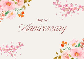 Anniversary floral card