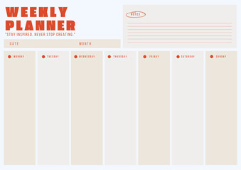 Weekly planner