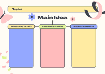 Main idea graphic organizer
