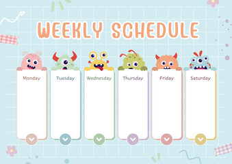 Weekly schedule