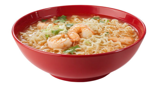 Red bowl holds delicious noodles savory noodles fill deep red serving bowl red - savory noodles fill deep red serving bowl