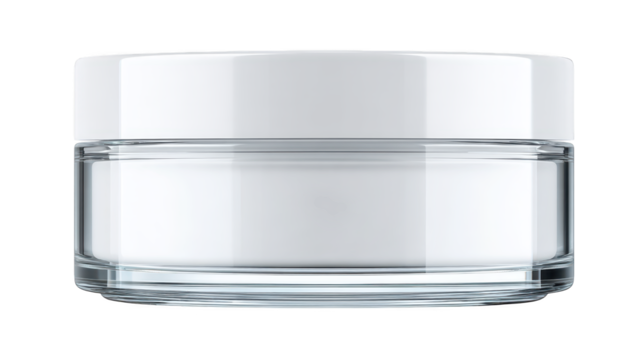 White jars arranged neatly in composition minimalist white containers presented in composition