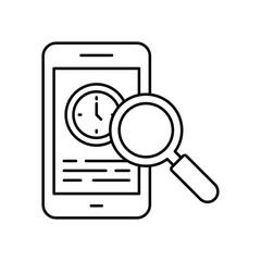 Time Analysis Vector Icon which can easily modify or edit