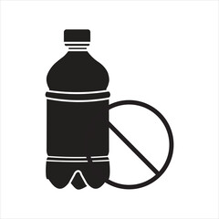 BOTTLE-SHAPED PLASTIC FREE ICON SYMBOL