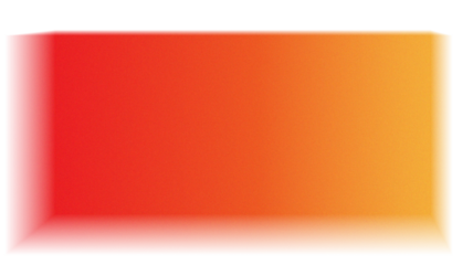 A vibrant gradient rectangle, transitioning from deep red to warm orange, casting a soft shadow on an isolated on transparent background, creating a sense of depth and dimension
