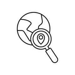 Search Location Vector Icon which can easily modify or edit