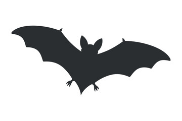 Bat Silhouette Flying Vector Illustration Image